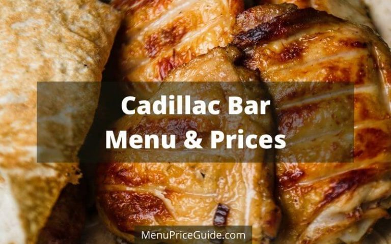 Cadillac Bar Menu & Prices