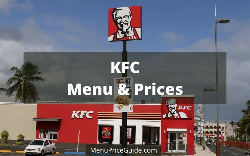 Kfc menu with prices