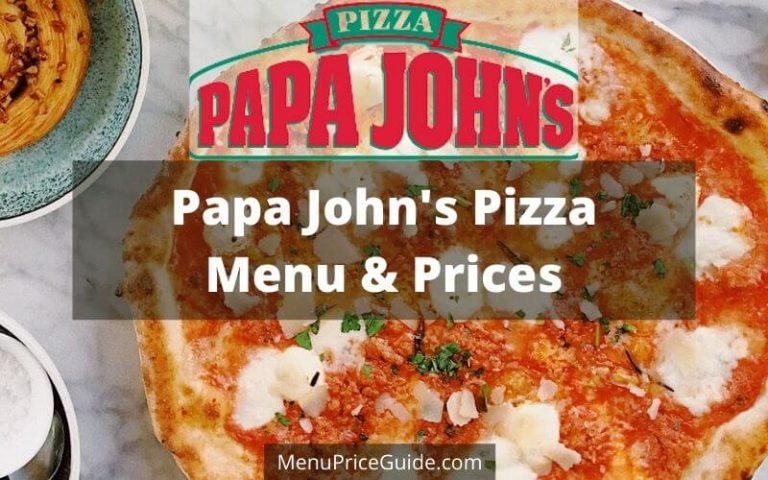 Papa John's Pizza Menu Prices