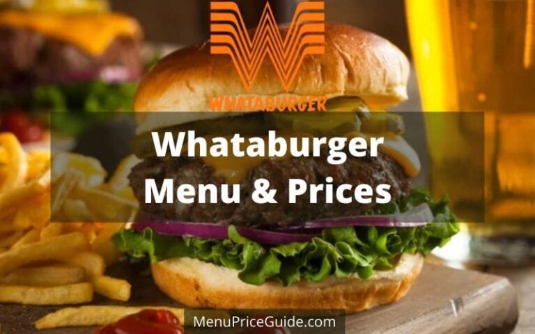 Whataburger Menu with Prices