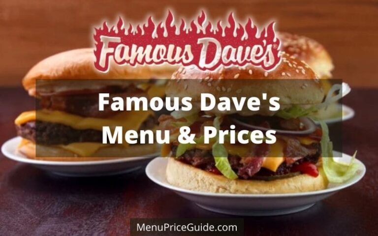 Famous Dave's Menu Prices