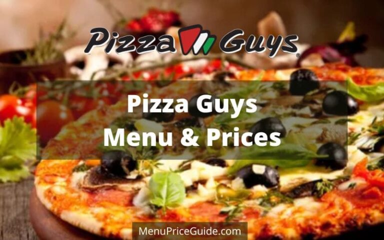Pizza Guys Menu Prices