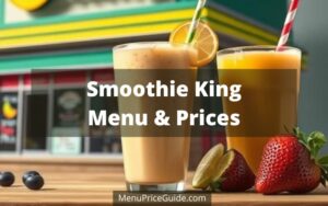 Smoothie King Menu Prices