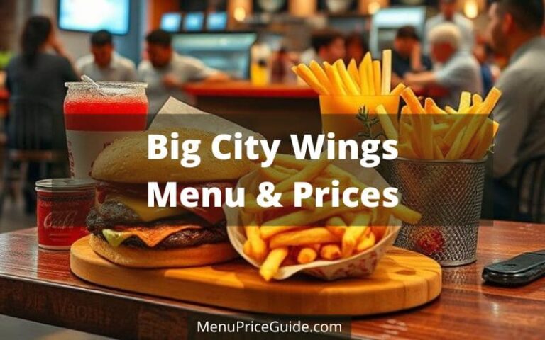 Big City Wings Menu with Prices
