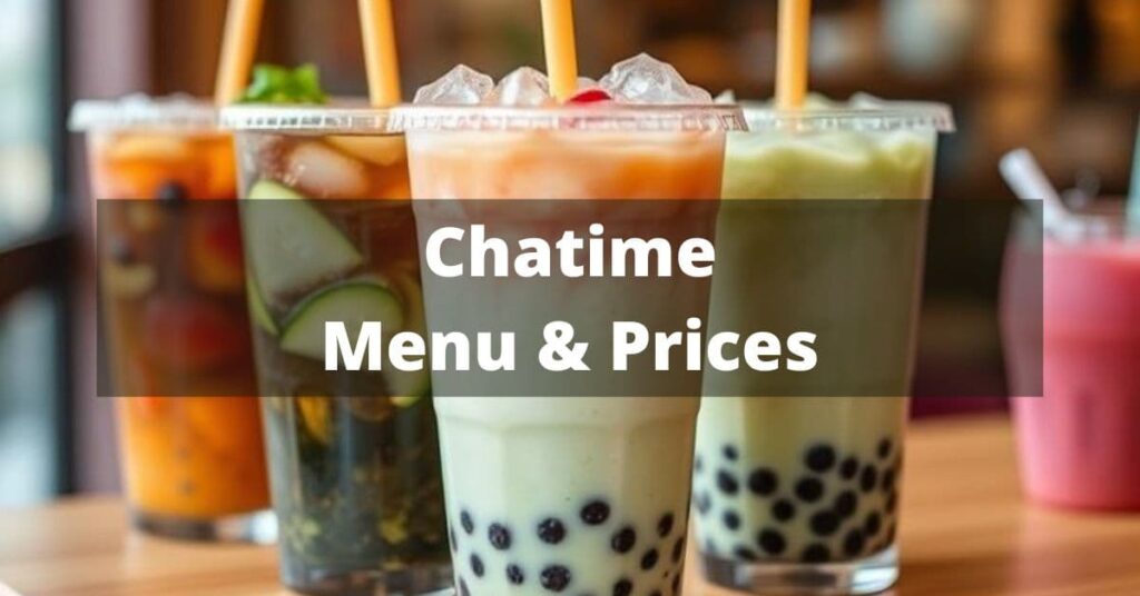 Chatime Menu with Prices