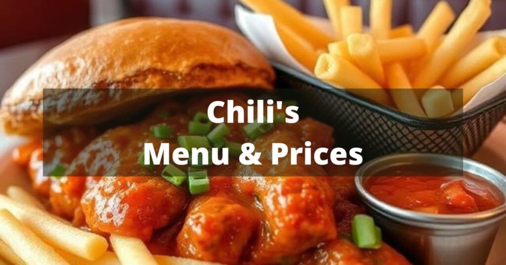 Chili's Menu with Prices