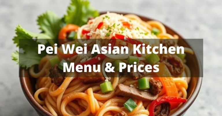 Pei Wei Asian Kitchen Menu with Prices