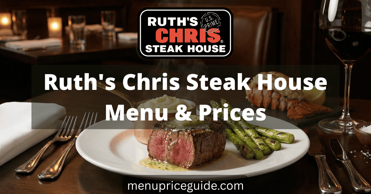 Ruth's Chris Steak House menu with prices