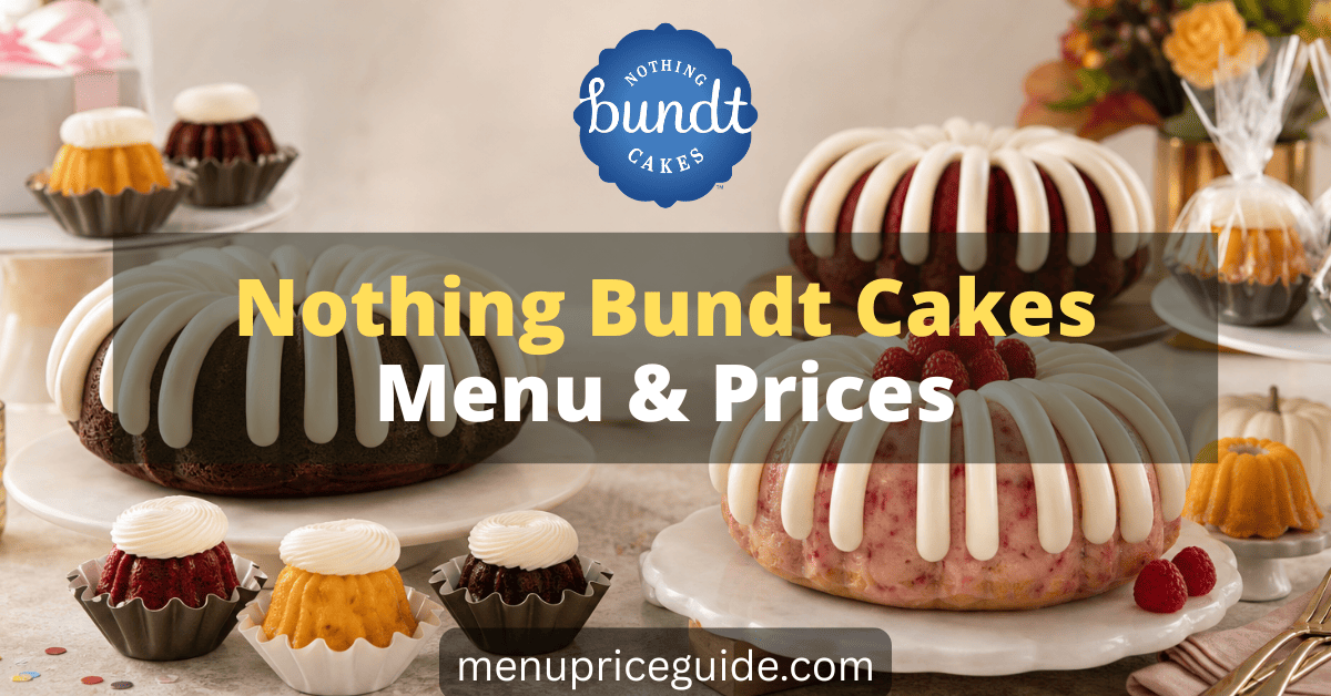 Nothing Bundt Cakes Menu with Prices Featured Image