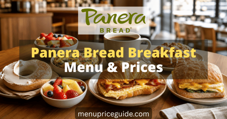 Panera Bread Breakfast Menu with Prices