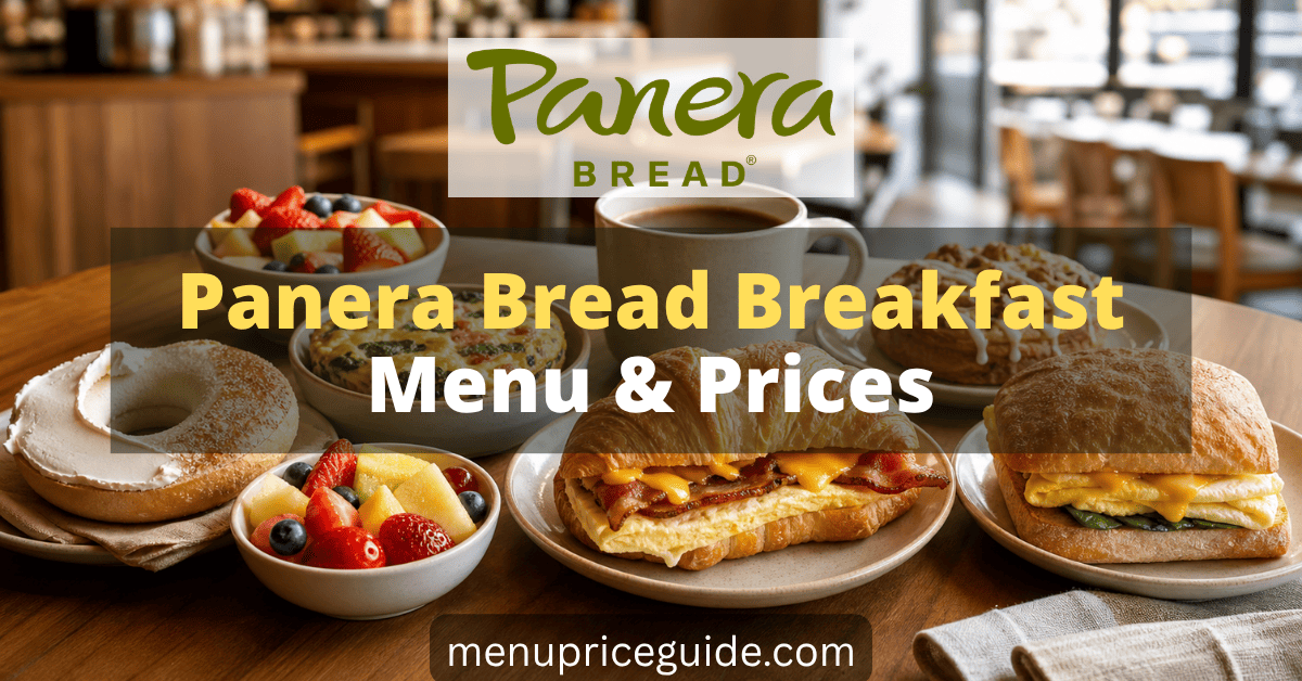 Panera Bread Breakfast Menu with Prices